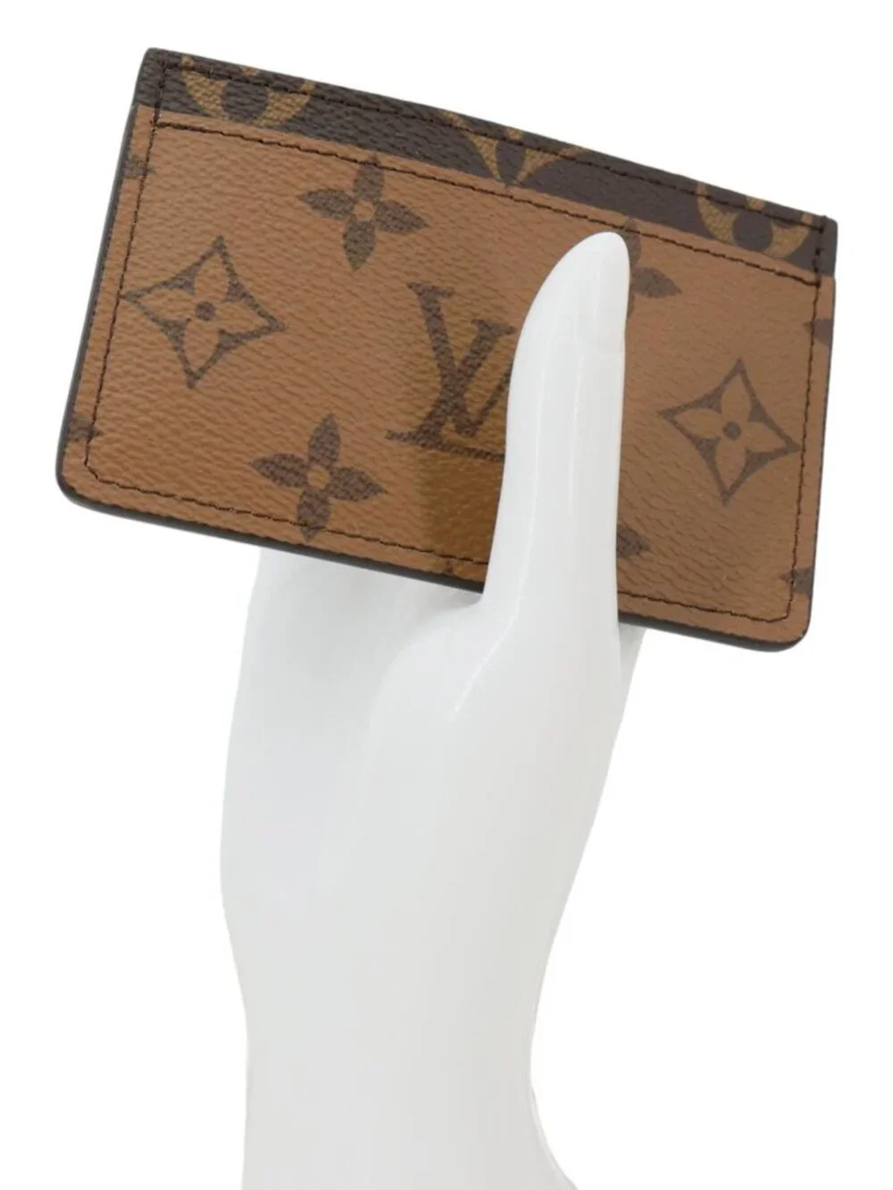 Louis Vuitton  Reverse Monogram Canvas Card holder Brown